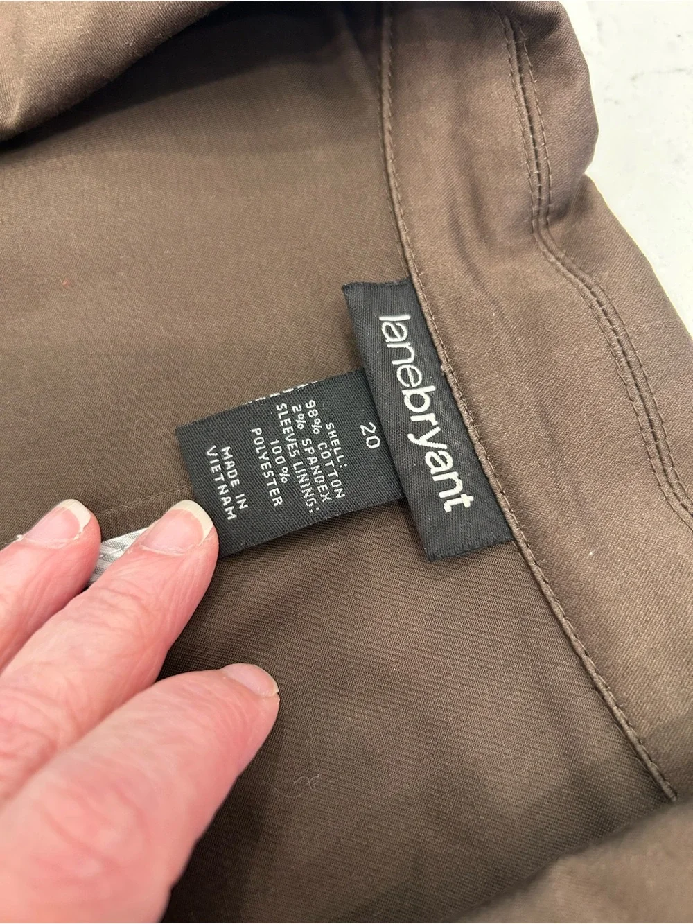 Lane Bryant Brown Single-Button Blazer Jacket